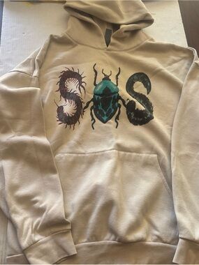 SZA 2025 Concert Tour Merch Beige SOS Graphic Hoodie Sweatshirt Cream